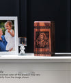 Large wooden cremation urn with Jesus design, a funeral urn for adult men ashes, suitable for mom too