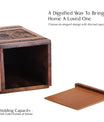 Large elephant designed wooden urn for cremation, suitable for human ashes and adult burial