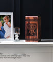 Elegant wooden cremation urn featuring elephant design, ideal for adult female ashes, decorative for burial