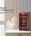 Engraved wooden Tree of Life urn for human ashes, ideal memorial urn for mom, and suitable for adult ashes burial