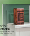 Engraved wooden Tree of Life urn for human ashes, ideal memorial urn for mom, and suitable for adult ashes burial