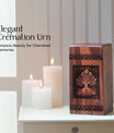 Elegant wooden Tree of Life urn designed for cremation ashes of loved ones, suitable for both adult male and female