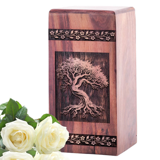 Tree of Life urn, a biodegradable urn, ideal for burial ashes, perfect for adult cremation