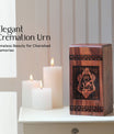 Elegant wooden cremation urn for adult human ashes, suitable for funerals, commemorative for an adult man or dear mom