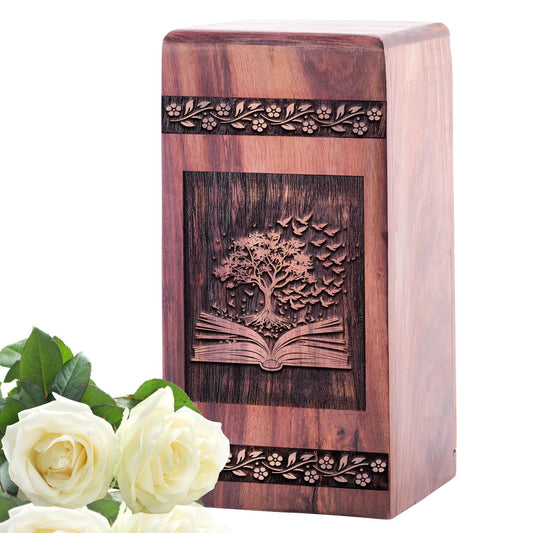 Tree of Life urn for ashes, biodegradable adult cremation urn perfect for men or a special remembrance for dad