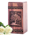 Unique wooden Tree of Life urn for funeral, custom cremation urn for adult female ashes