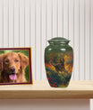 Flower Fields Joy German Shepherd Small Urn