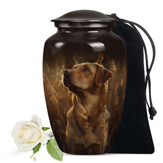 Golden Retriever Dog Pet Cremation Urn For Ashes