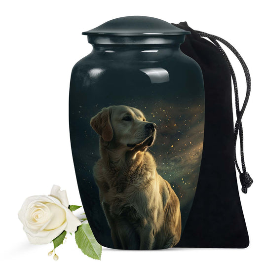 Golden Retriever Dog Pet Cremation Container For Ashes