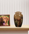 Golden Labrador Dog Pet Cremation Container