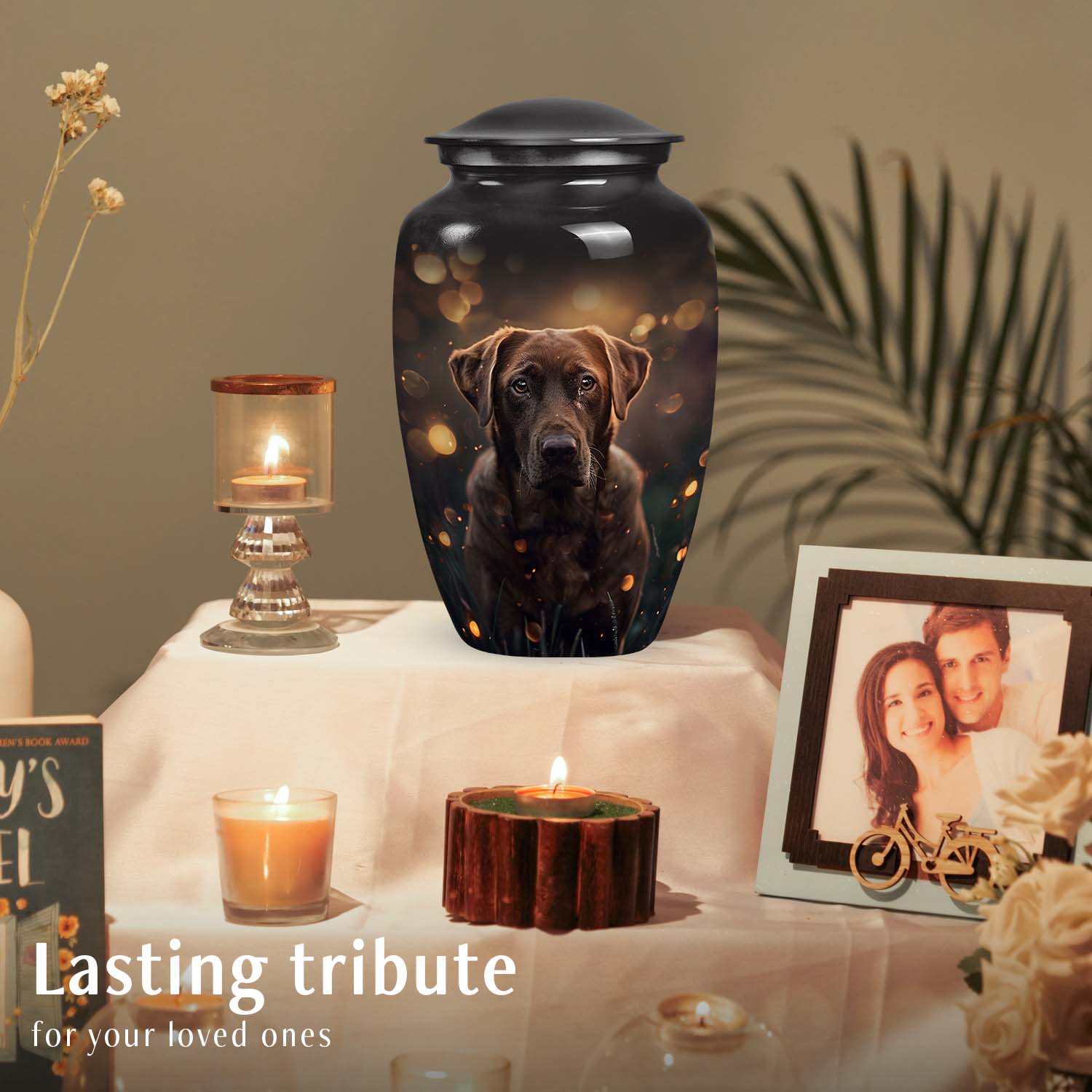 Chocolate Labrador Dog Pet Cremation Urn For Ashes