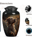Golden Labrador Cremation Pet Dog Container
