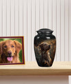 Golden Labrador Cremation Pet Dog Container