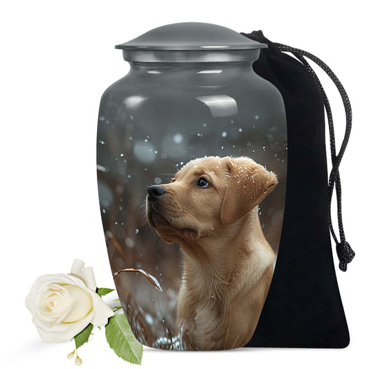 Golden Labrador Pet Dog Memorial Urn For Ashes