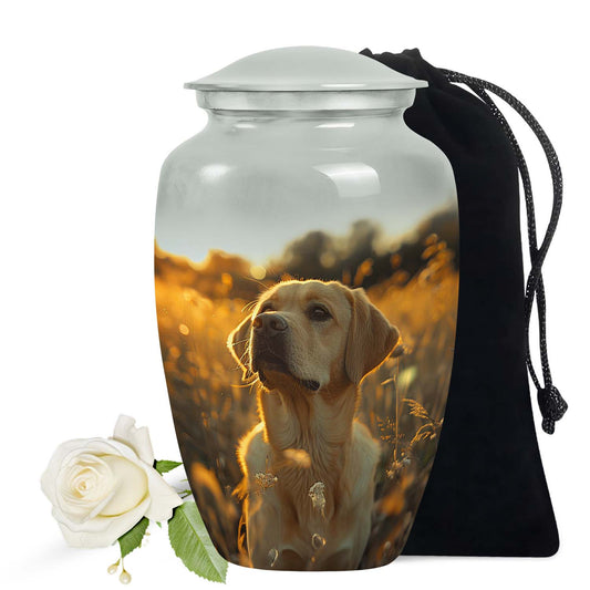 Golden Labrador Large Dog Pet Cremation Urn For Remains