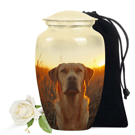 Golden Labrador Dog Pet Personalized Cremation Urn