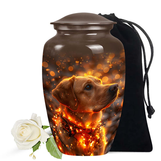 Golden Labrador Dog Pet Funeral Urn For Ashes