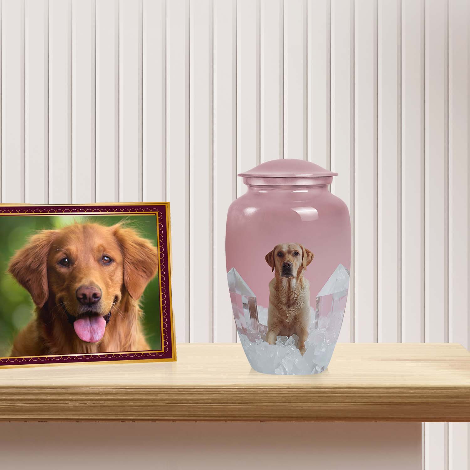 Golden Sunset Labrador Pet Cremation Urn For Ashes