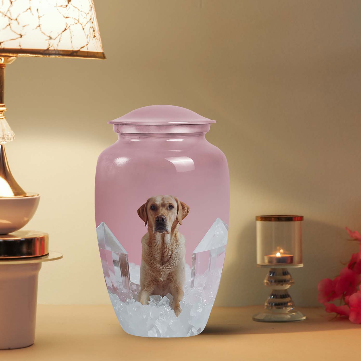 Golden Sunset Labrador Pet Cremation Urn For Ashes