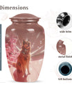 Brown Shepherd Dog Pet Cremation Urn for Ashes