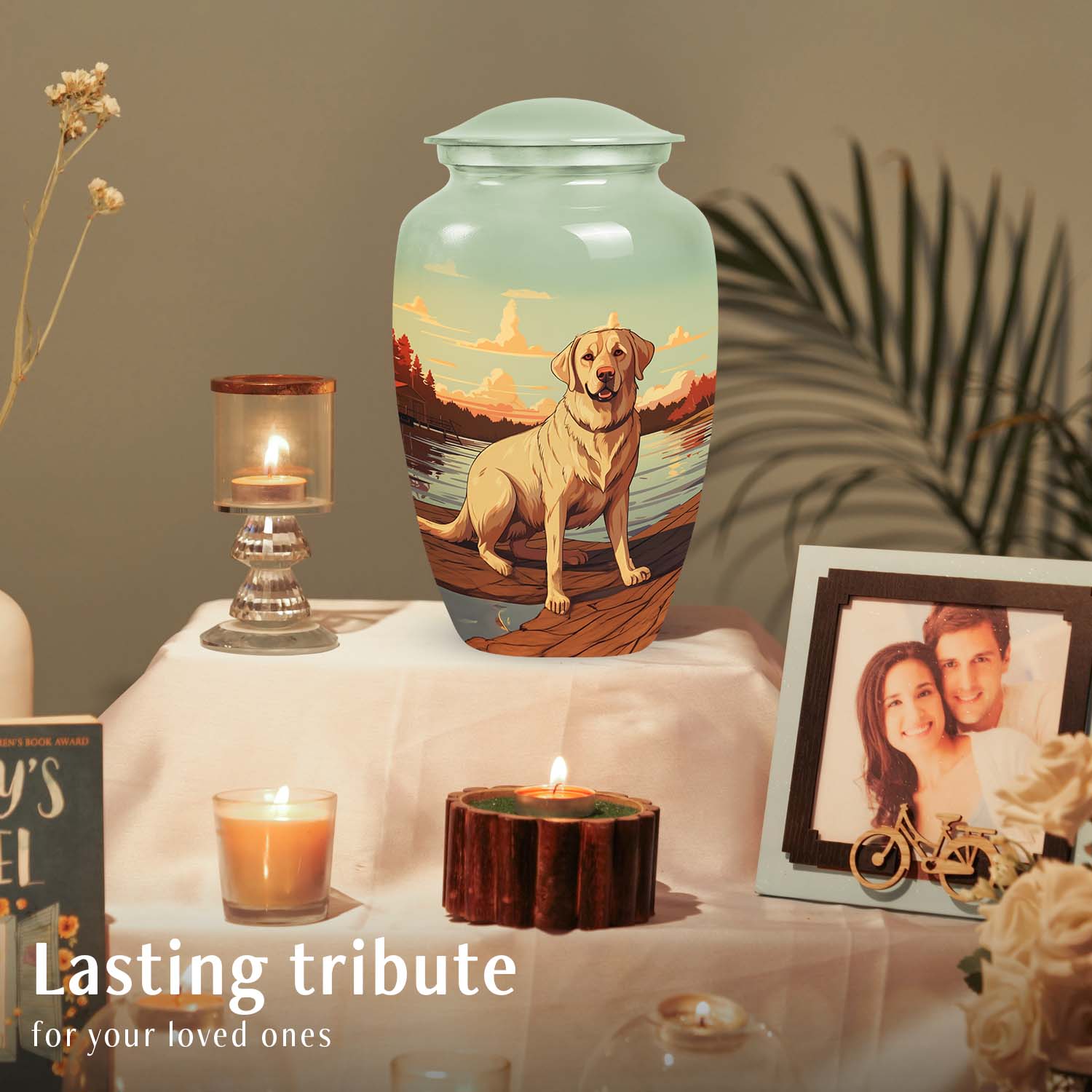 Lakeside Sunset Labrador Retriever Memorial Urn