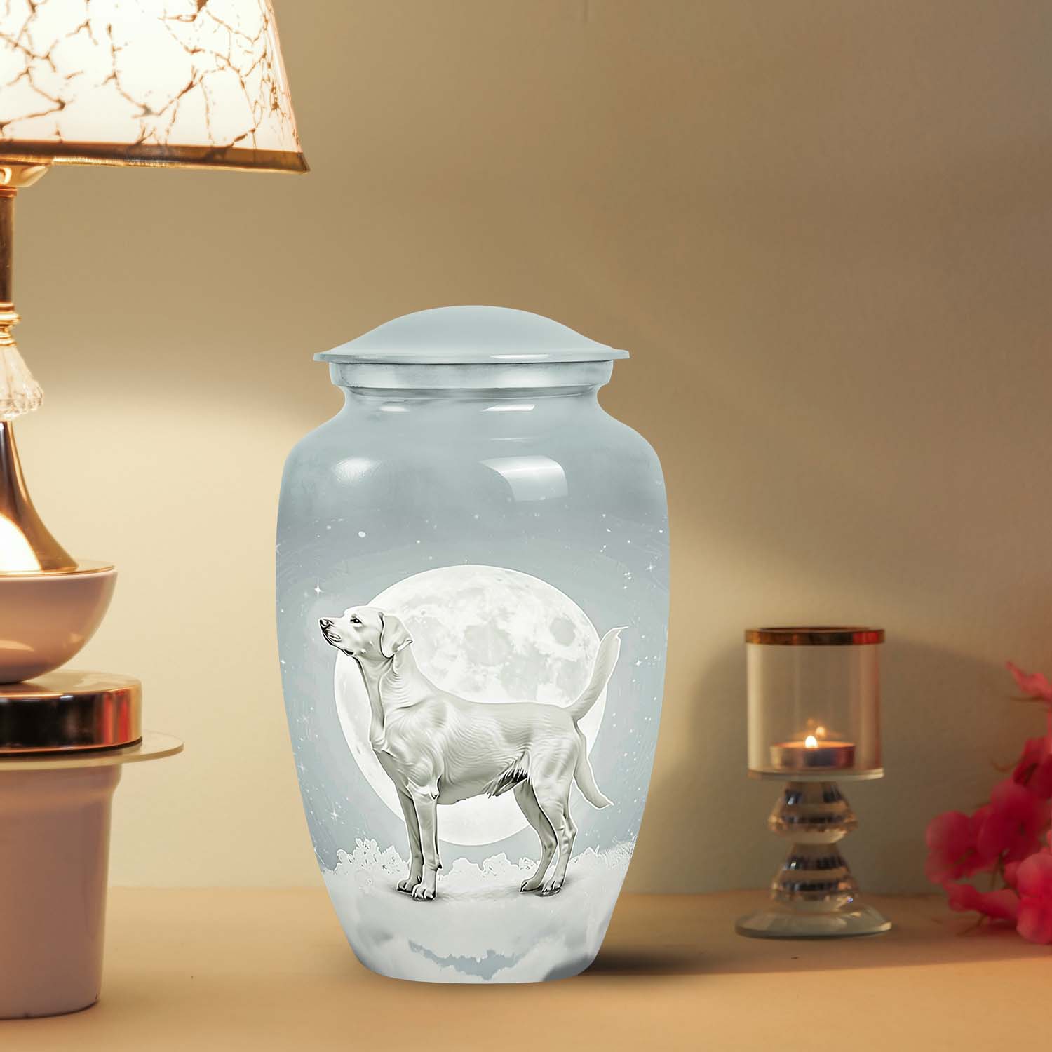 Moonlit Labrador Retriever Urn, Customized