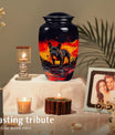 French Bulldog Sunset Blaze Tribute Urn Dog Memorial