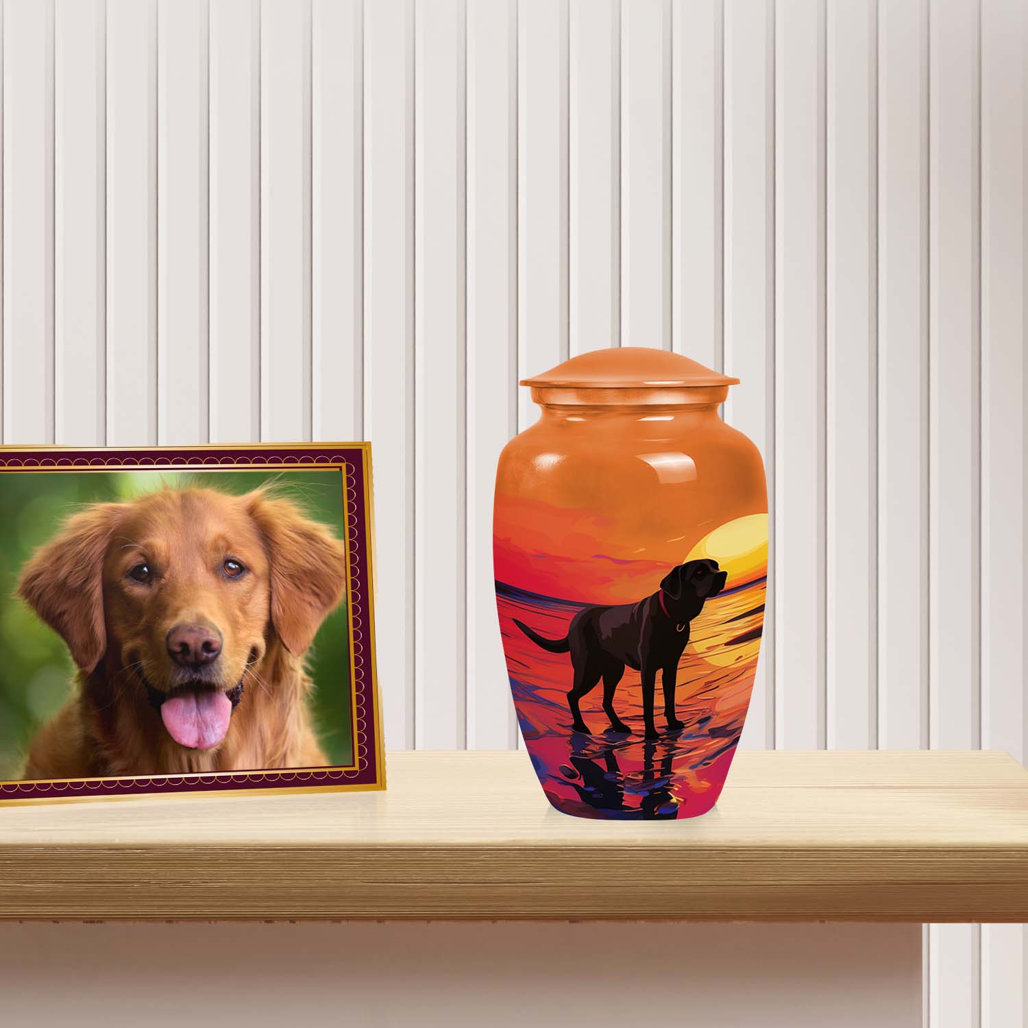 Black Labrador Keepsake Cremation Dog Urn