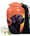 Black Labrador Dog Memorial Cremation Urn