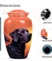 Black Labrador Dog Memorial Cremation Urn