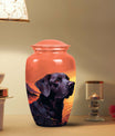 Black Labrador Dog Memorial Cremation Urn