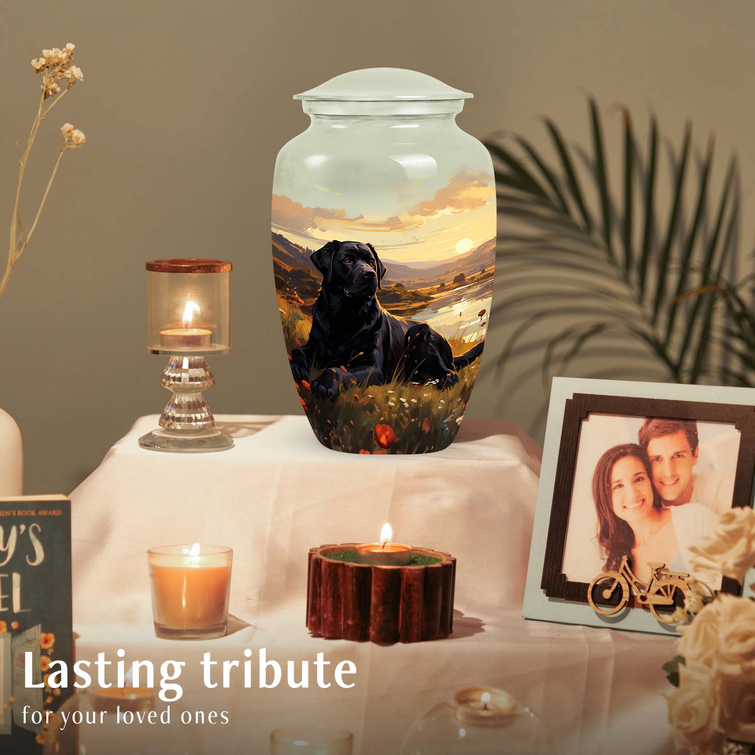 Black Labrador Dog Pet Miniature Cremation Urn