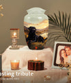 Black Labrador Dog Pet Miniature Cremation Urn