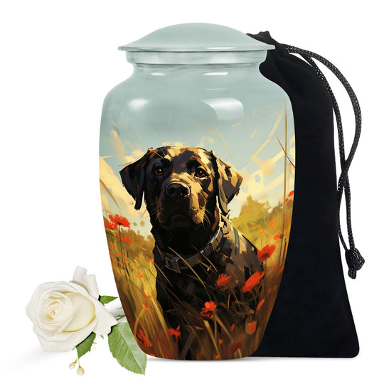 Black Labrador Burial Dog Pet Cremation Urn