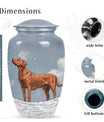 Brown Dog Pet Cremation Urn For Remains