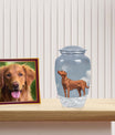 Brown Dog Pet Cremation Urn For Remains