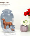 Brown Dog Pet Cremation Urn For Remains