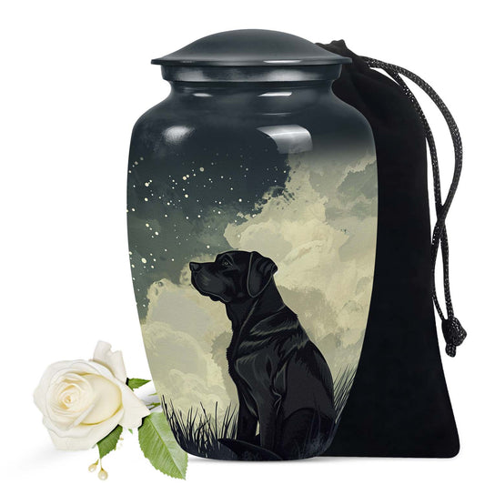 Black Labrador Dog Cremation Keepsake Pet Urn