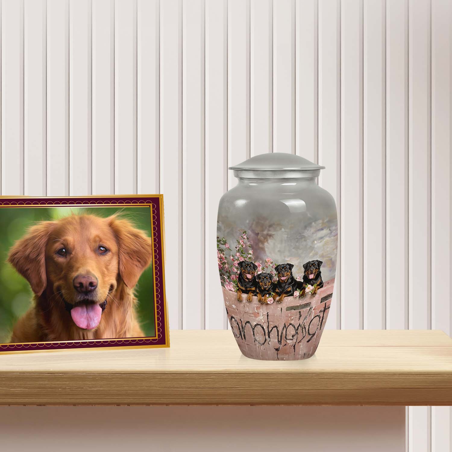 Custom Rottweiler Extra Large Urn for Pet Ashe