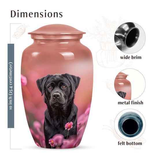 Black Labrador Cremation Urn for Pet Dog Ashes