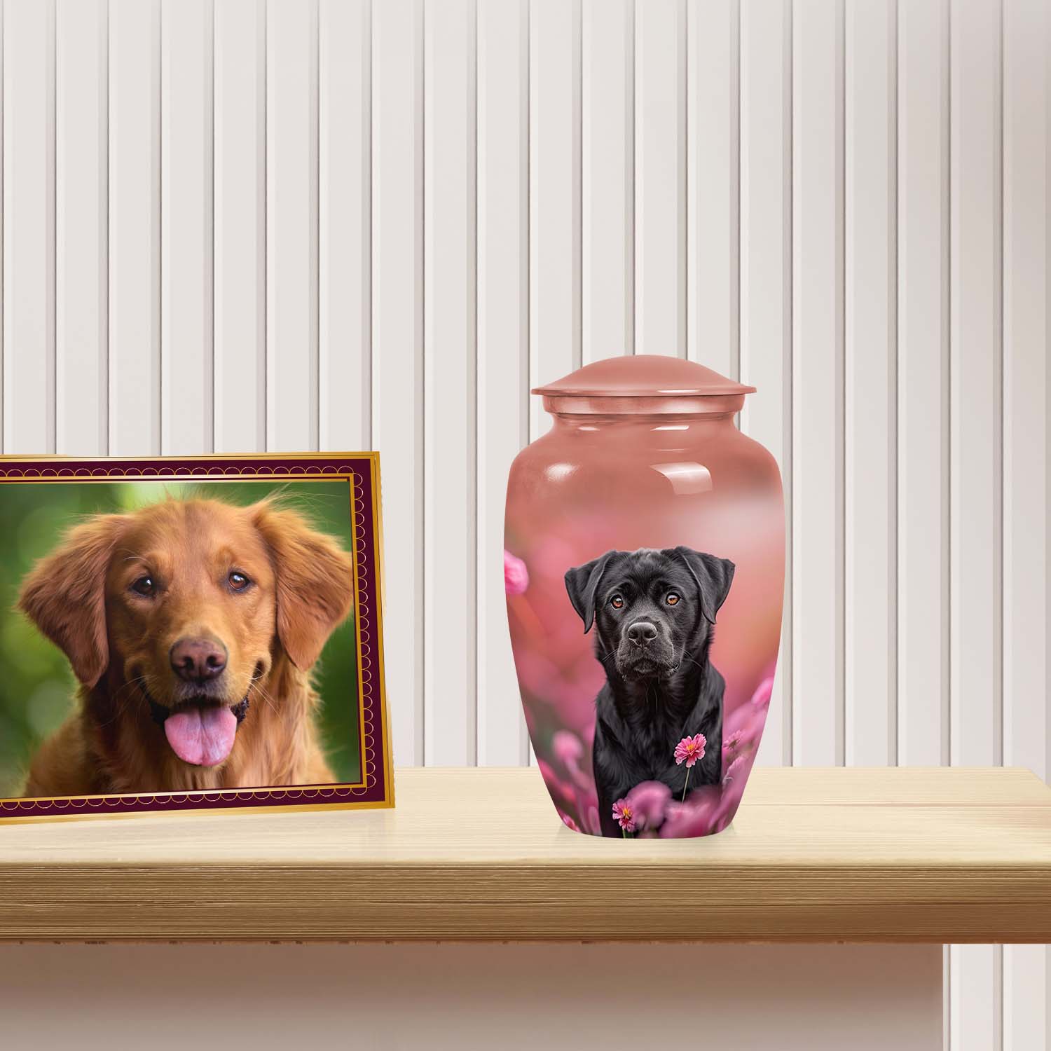 Black Labrador Cremation Urn for Pet Dog Ashes