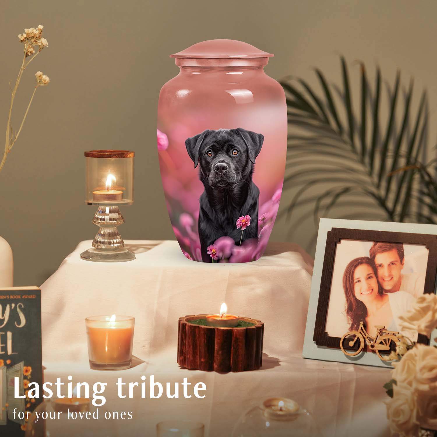 Black Labrador Cremation Urn for Pet Dog Ashes