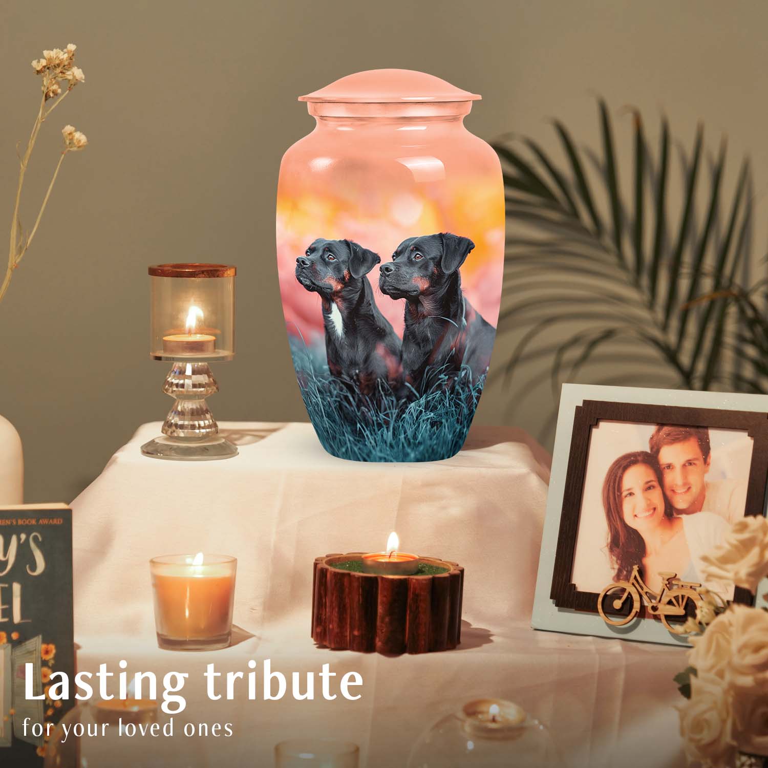 Rottweiler Dog Funeral Memorial Urn for Ashes