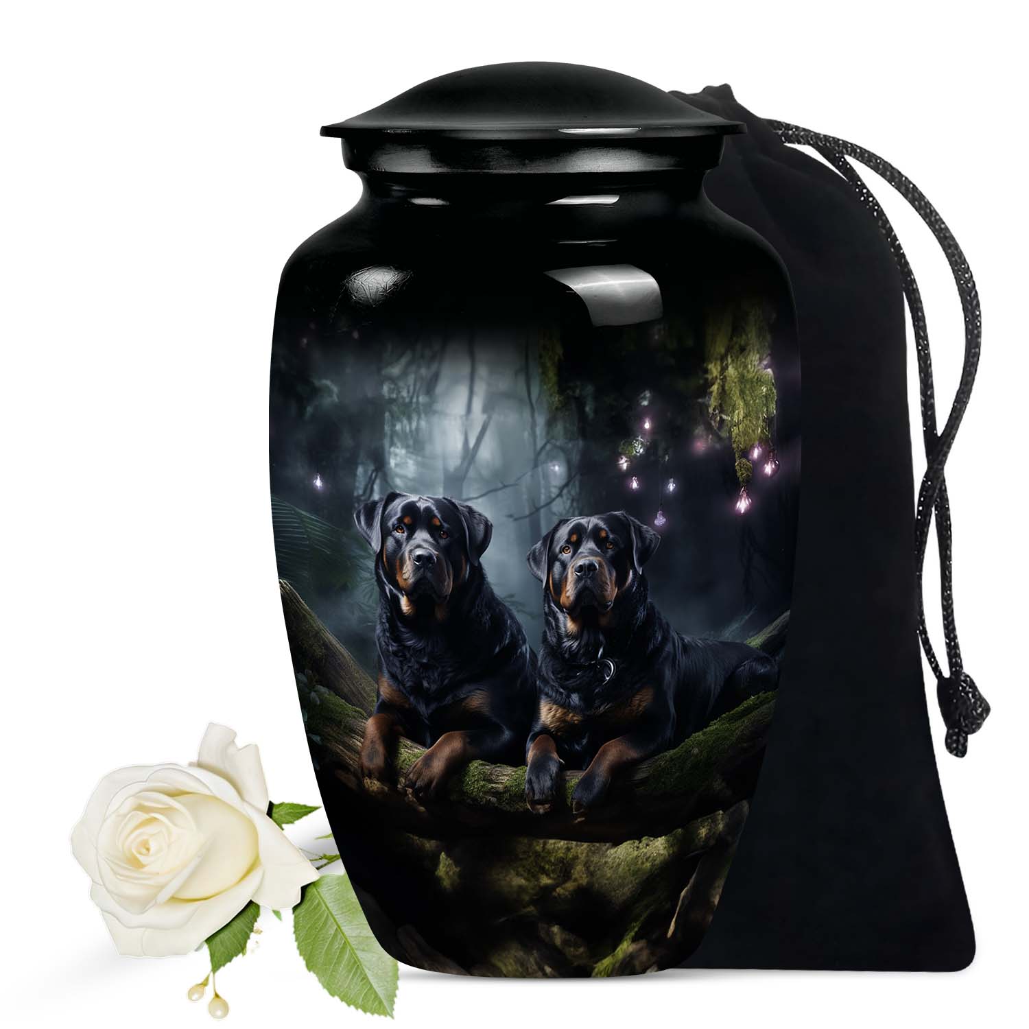 Rottweiler Dog Memorial Customize Cremation Urn