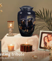 Double Rottweiler Dog Urn for Pet Ashes