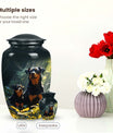 Double Rottweiler Pet Mini Urn for Ashes