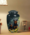 Double Rottweiler Pet Mini Urn for Ashes