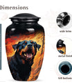 Rottweiler Dog Cremation Urn for Ashes Memorial urn