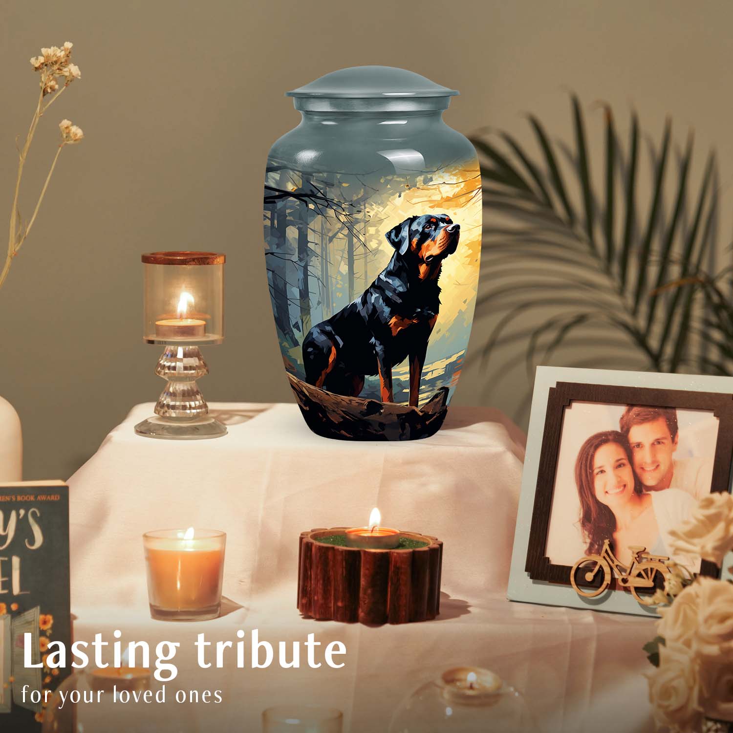 Rottweiler Dog Cremation Urn for Pet Ashes