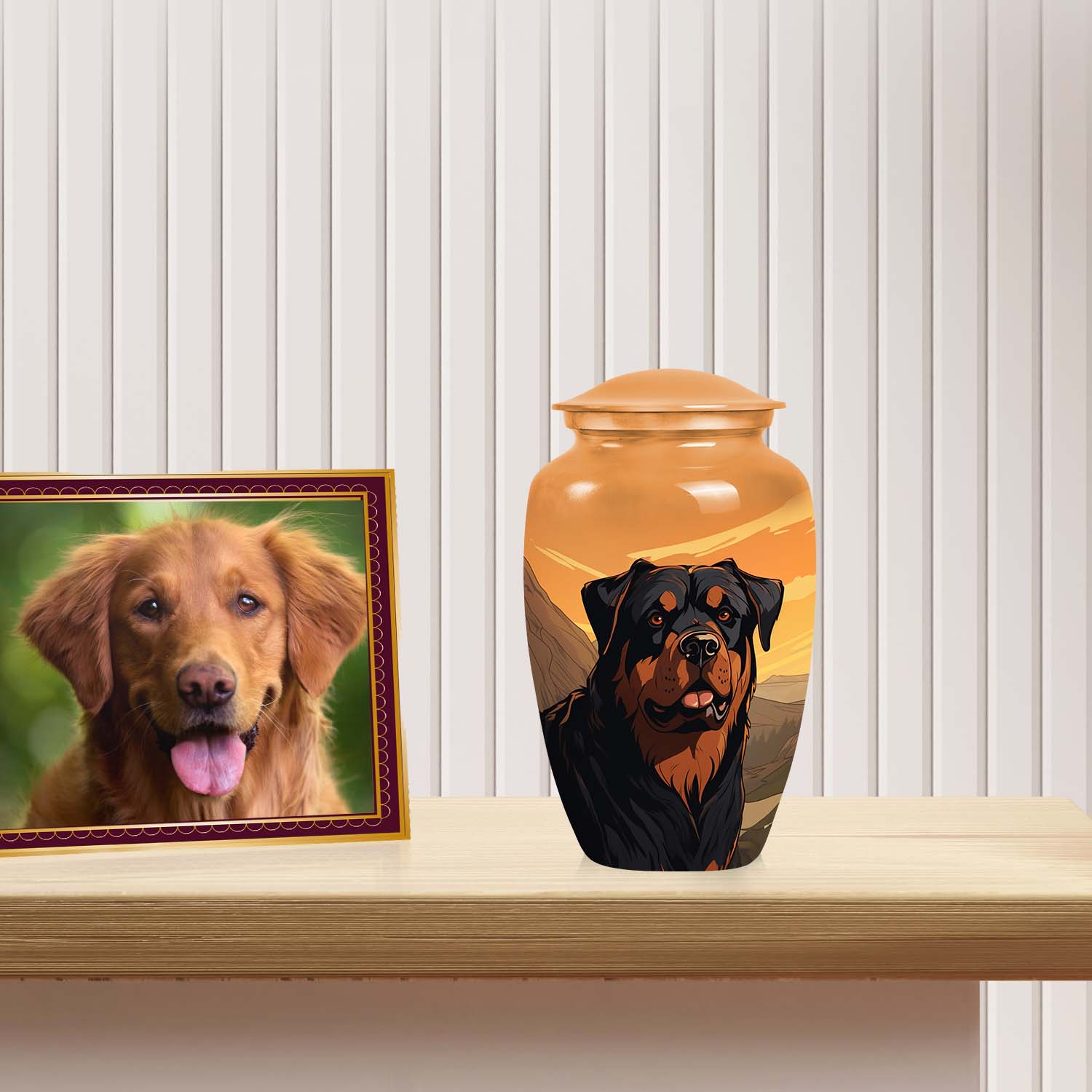 Fashion rottweiler cremation urn